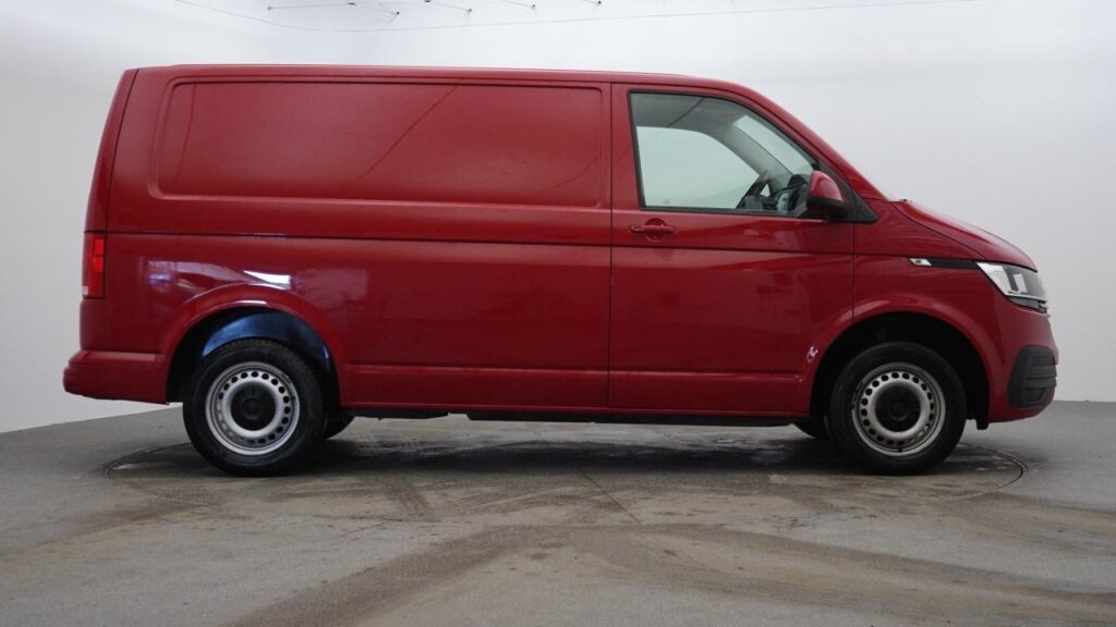 T32 SWB VW Cherry red Campervan for sale side