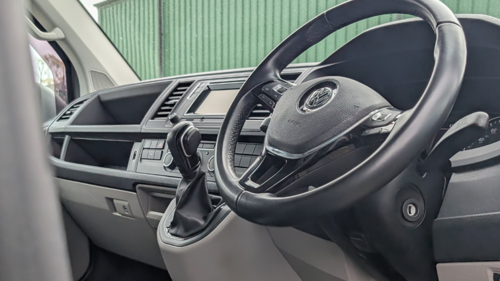 front cab of a campervan